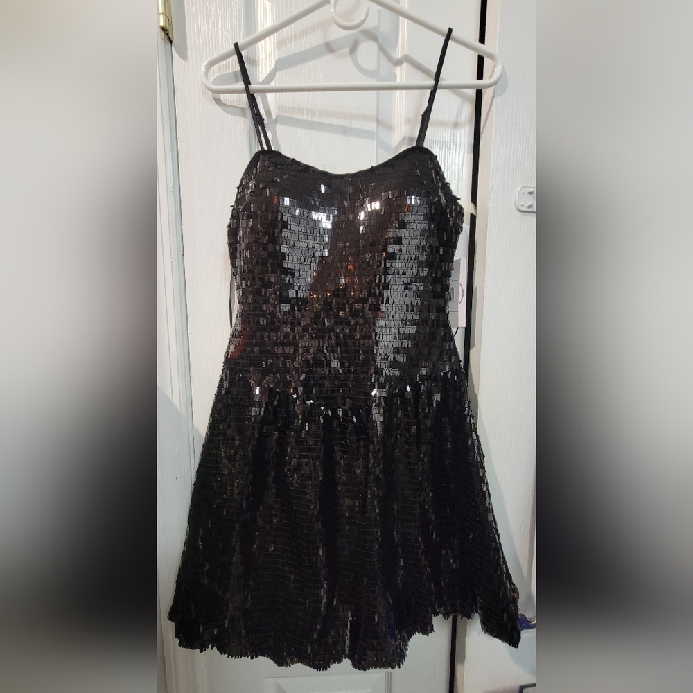 Black Sequin Dress